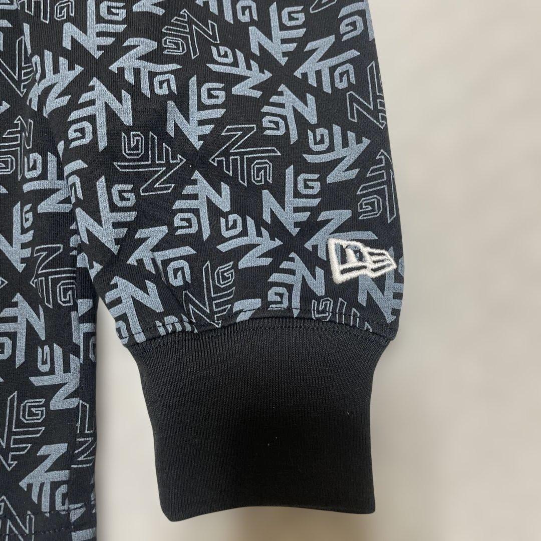 美品 NEW ERA GOLF ニューエラ 長袖モックネックシャツ M 総柄