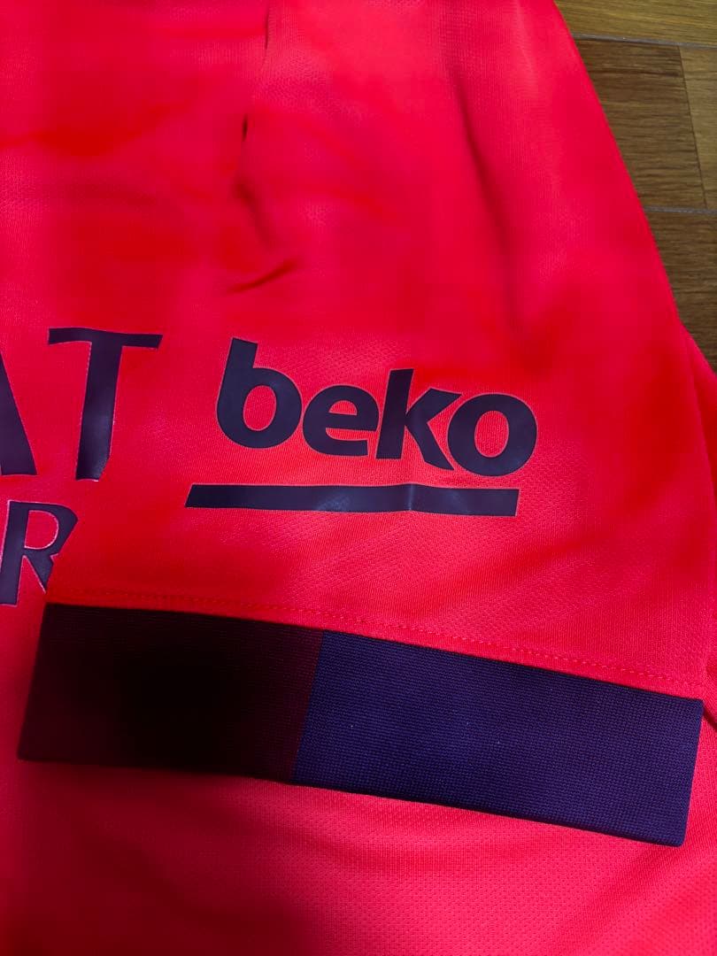 【美品】ネイマール サイン入りFC Barcelona オレンジ ユニフォーム