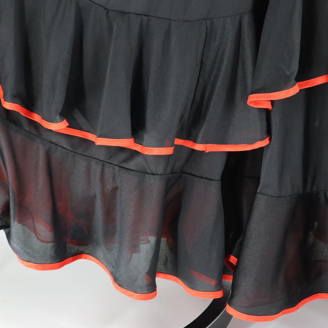 【フラメンコ衣装】ブラック prima boutique ファルダ ボランテ