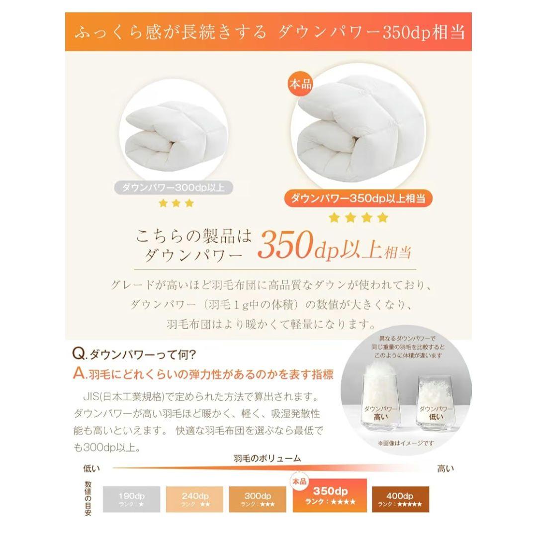 Softime 掛け布団 人工羽毛 シングル 冬 ダックダウン93%相当