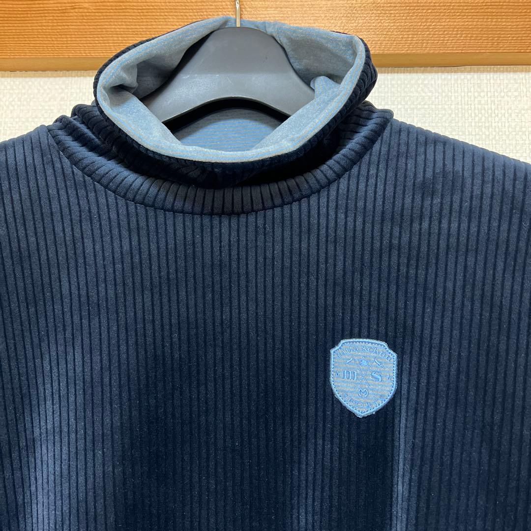 ミラショーンスポーツ　ゴルフ　メンズ　タートルネック　長袖　XL（LL） 紺