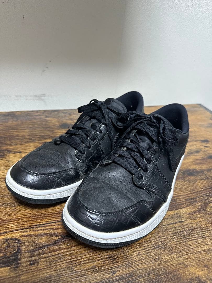 Nike エアジョーダン1 LOW ゴルフ オールブラッククロコ　27.0cm