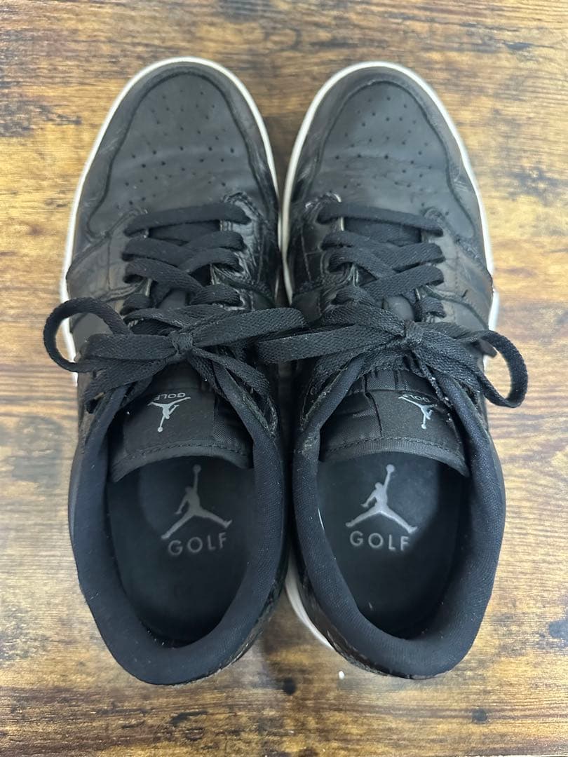 Nike エアジョーダン1 LOW ゴルフ オールブラッククロコ　27.0cm