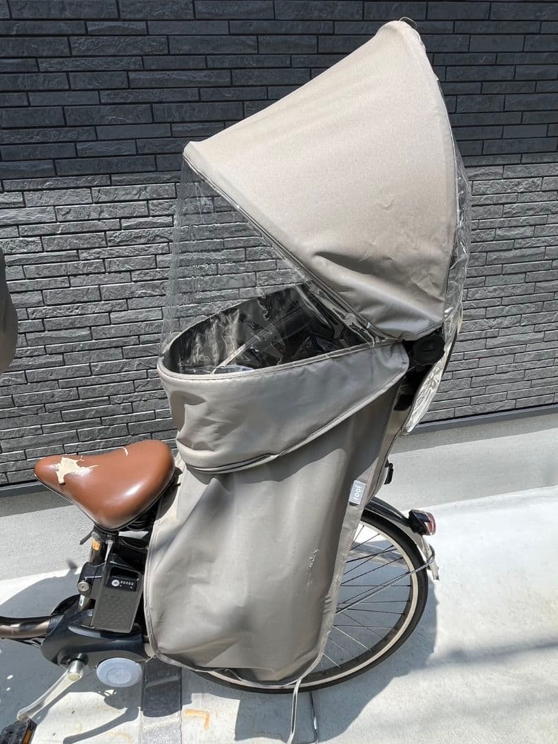 OGK自転車子供後ろ乗せ　チャイルドシート　自転車レインカバー　roof セット
