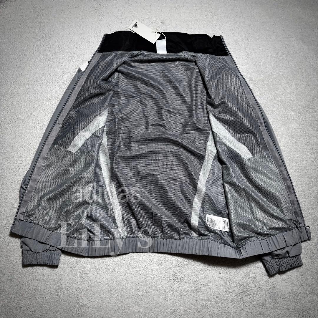 【Ｓサイズ】adidas上下セットアップ　グレー　ブラック　ウーブン　ウインド
