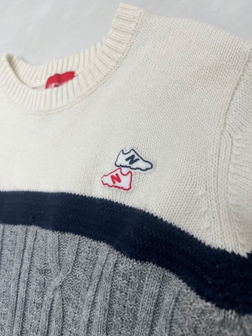 New Balance セーター レディース グレー/アイボリー