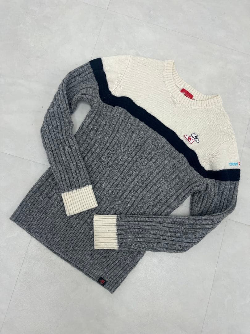 New Balance セーター レディース グレー/アイボリー