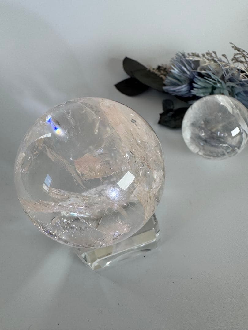ピンクアゼツライト(流通名) ピンククォーツ　ピンク水晶　スフィア　ピンク