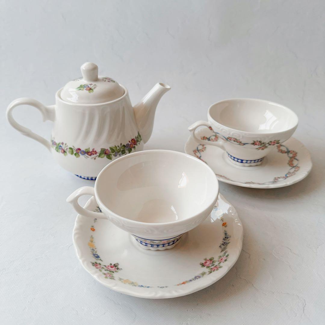 【新品/未使用】《ハンドメイド》ポーセラーツ/ティーセット