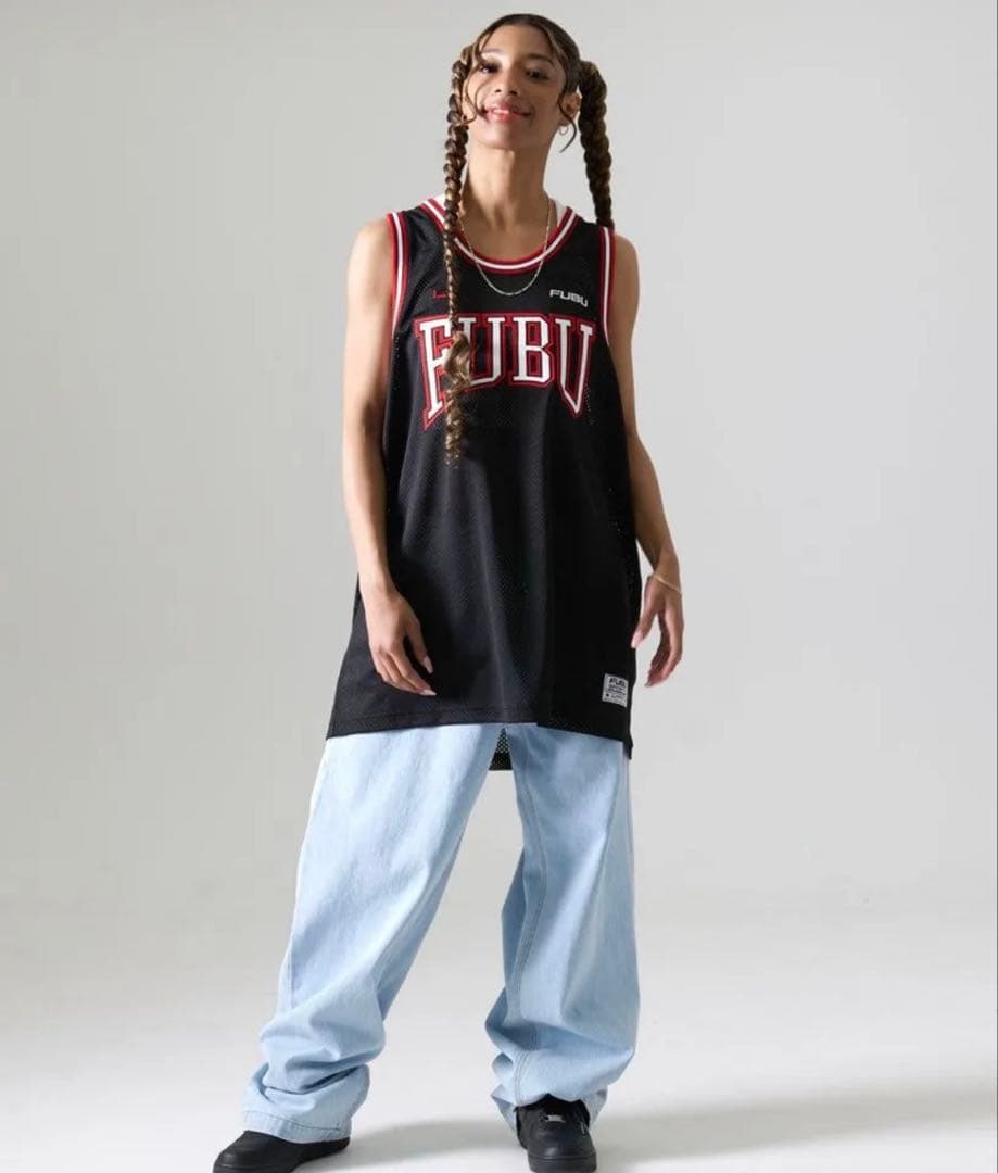 FUBU バスケットボールシャツ　メッシュタンクトップ XLサイズ B-BOY