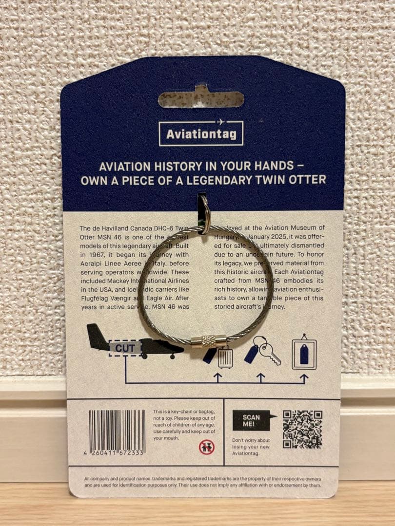 Aviationtag DHC DASH6 ネイビー
