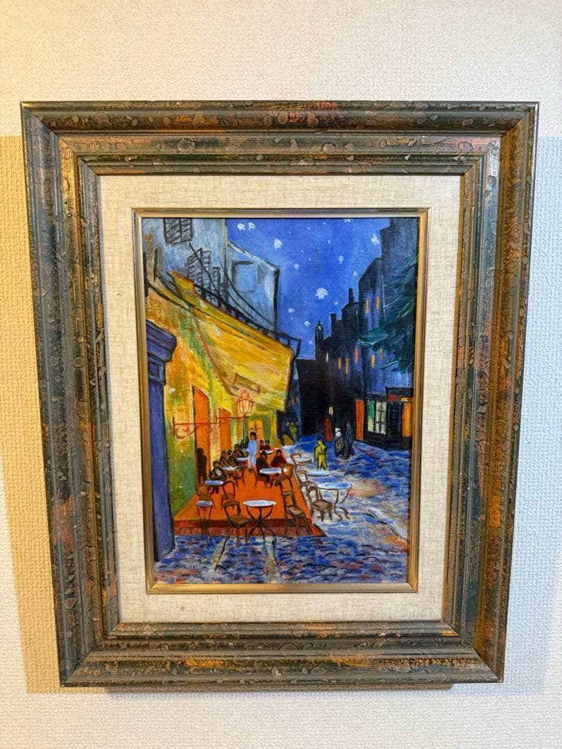 肉筆画　Café Terrace at Night オマージュ
