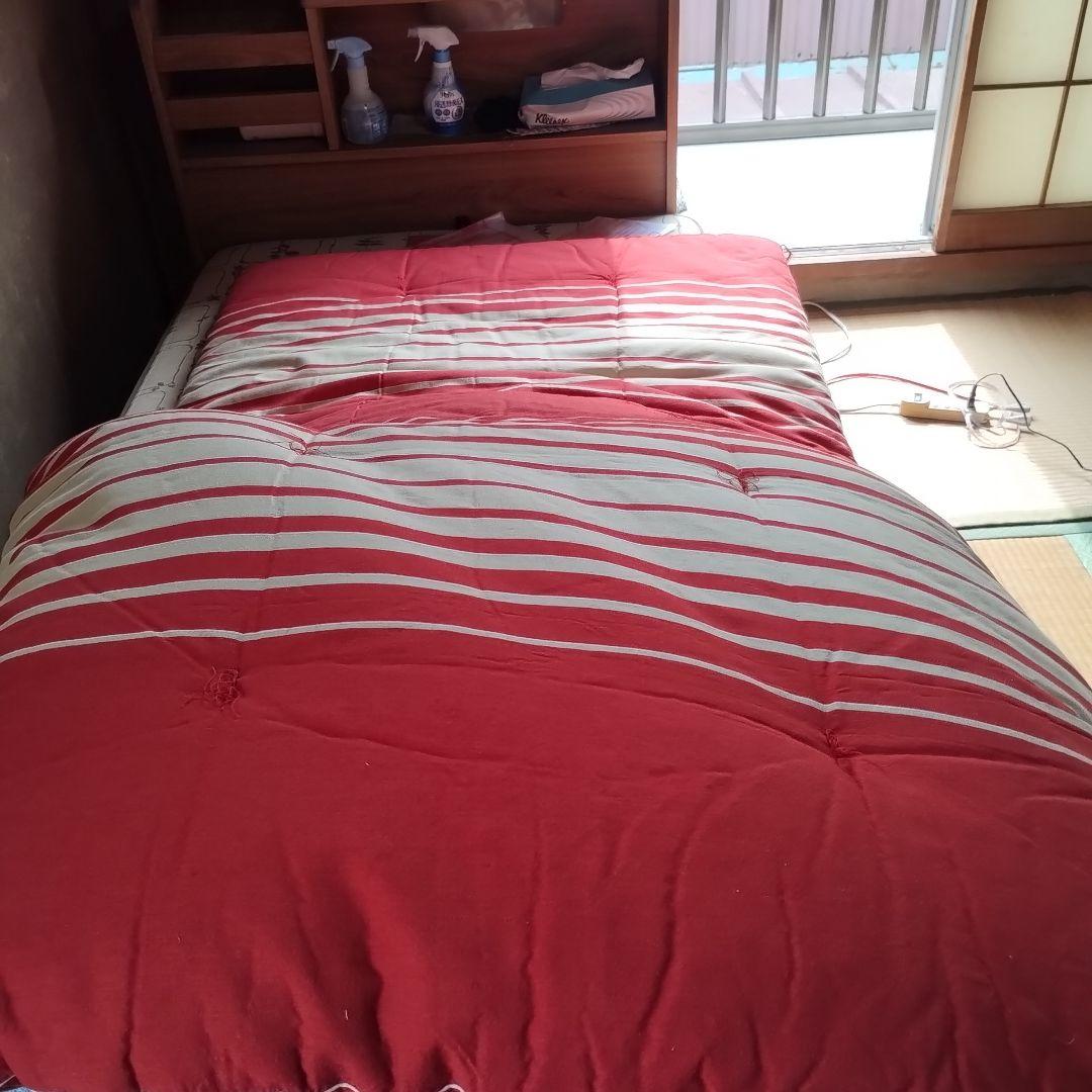 昔ながらの敷き布団　赤　敷布団