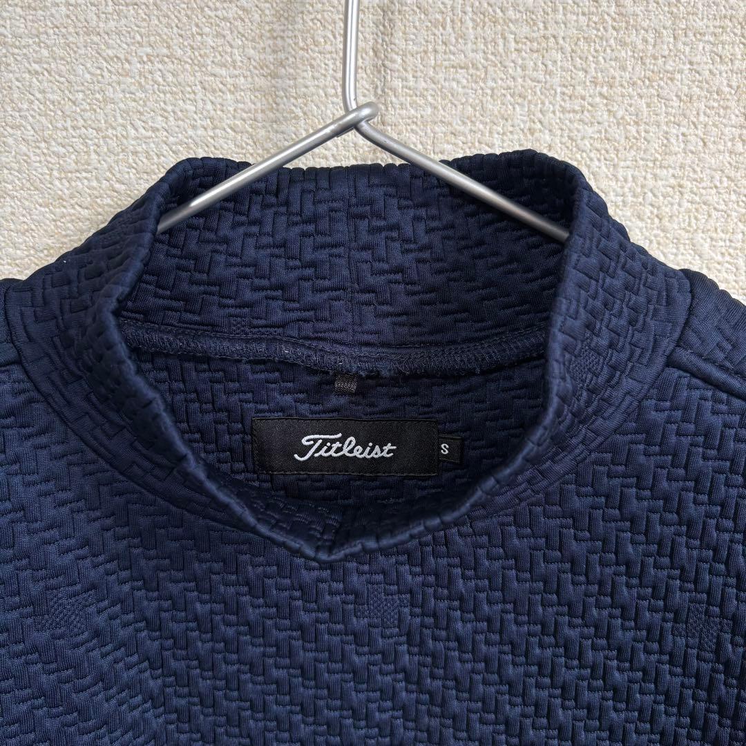 【超美品】Titleist モックネックシャツ　ネイビーS