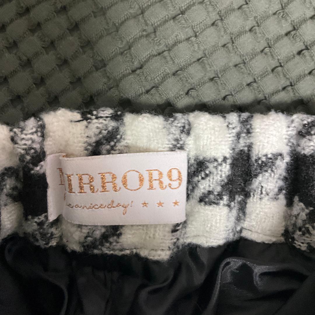 MIRROR9 白黒チェックショートパンツ
