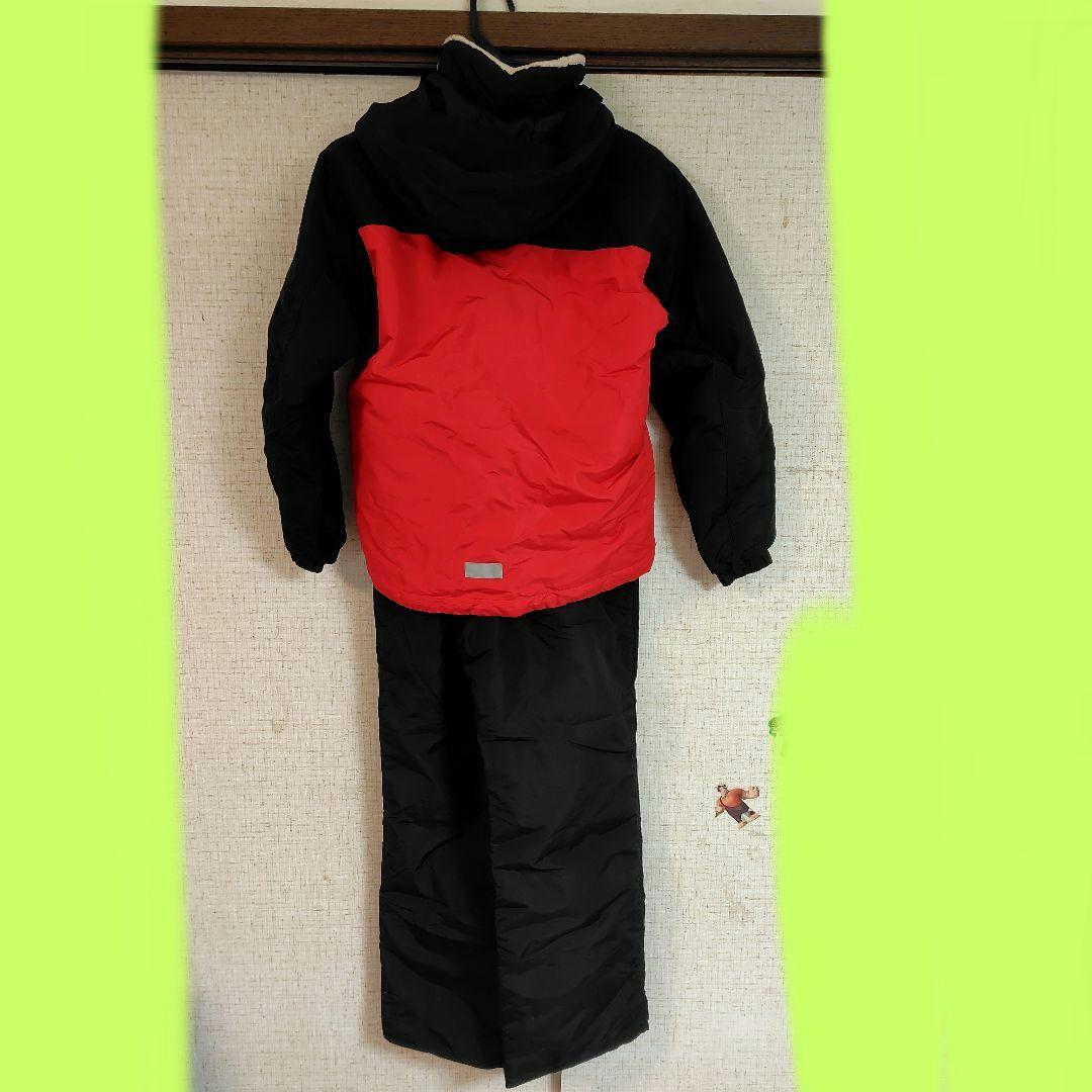 子ども用 ウィンタースポーツ 上下セット 赤黒
