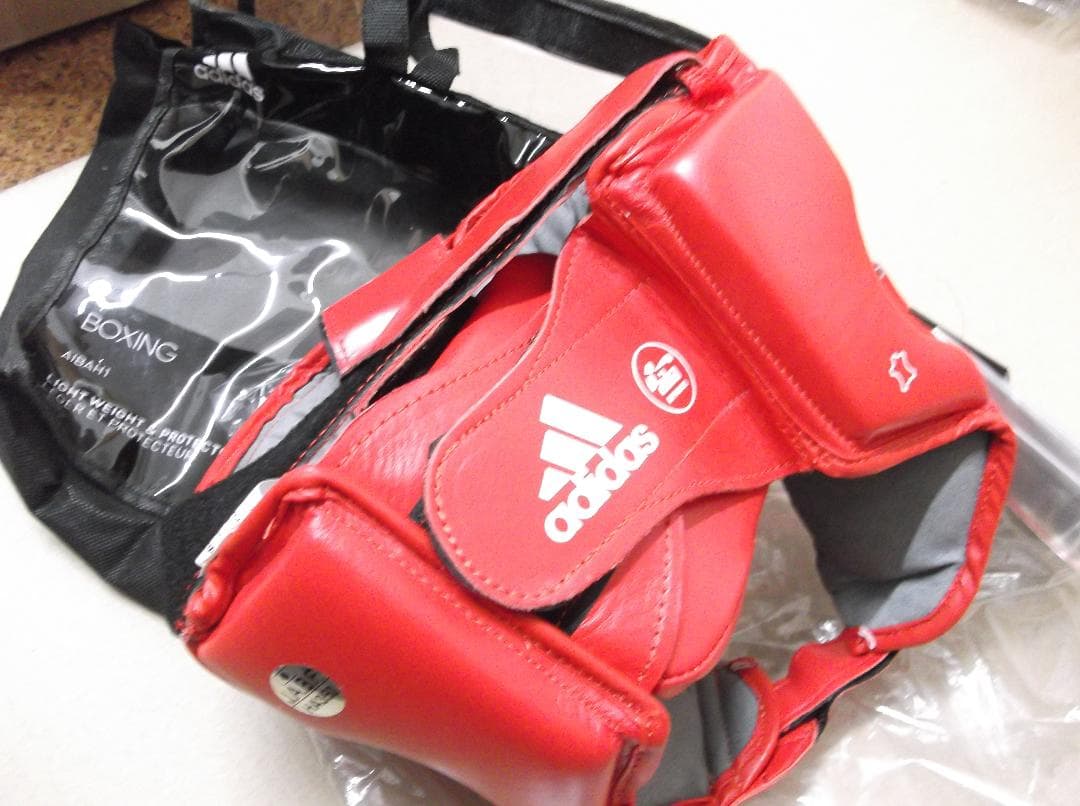 adidas　アディダス　ヘッドガード　JABF　正規品　赤S　ボクシング