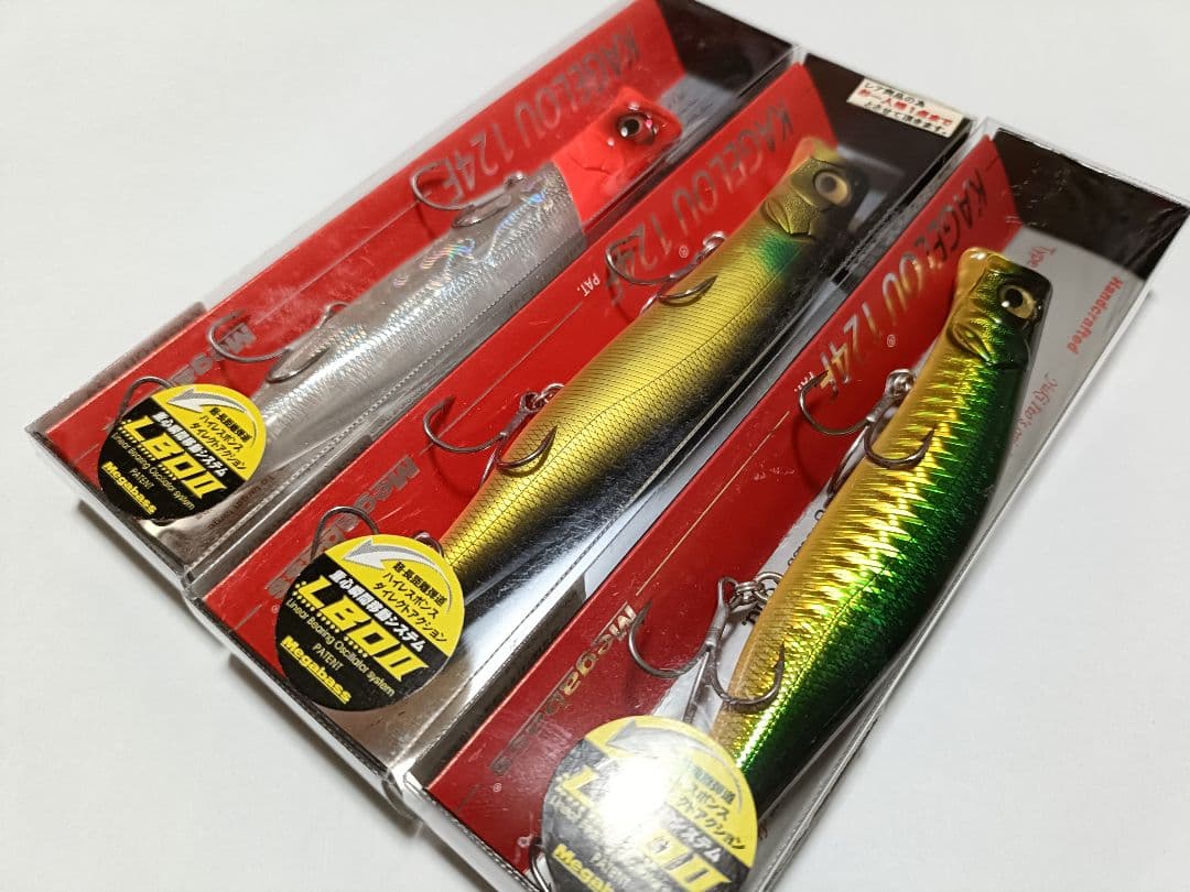 メガバス カゲロウ124F 3個セット シーバスルアーセットミノーサスケコモモ