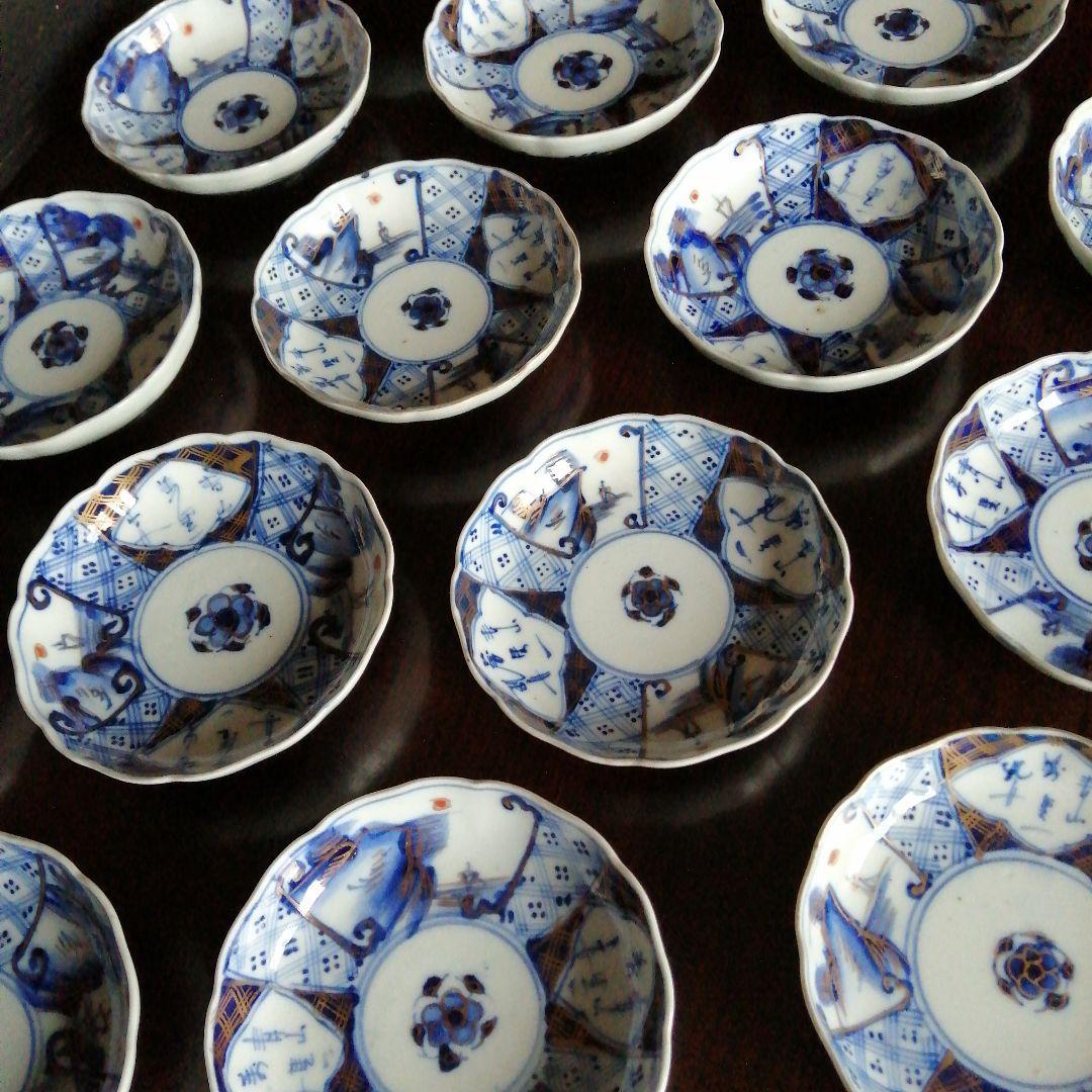 伊万里　染付芙蓉手小皿　16枚　11cm　明治～大正期