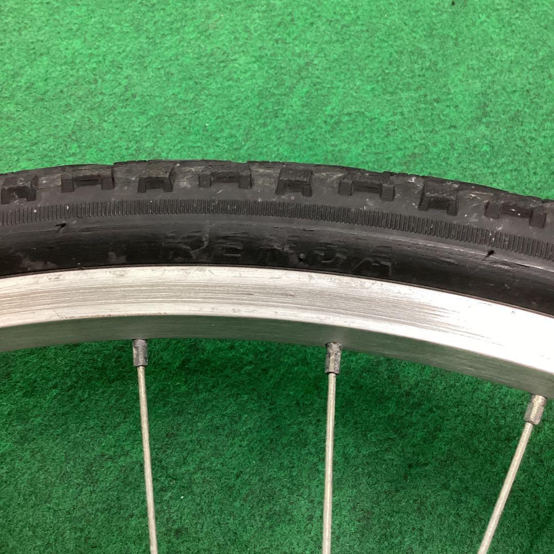 前ホイール　700x42c　ハブダイナモ　フロント　前　ON　自転車　タイヤ付