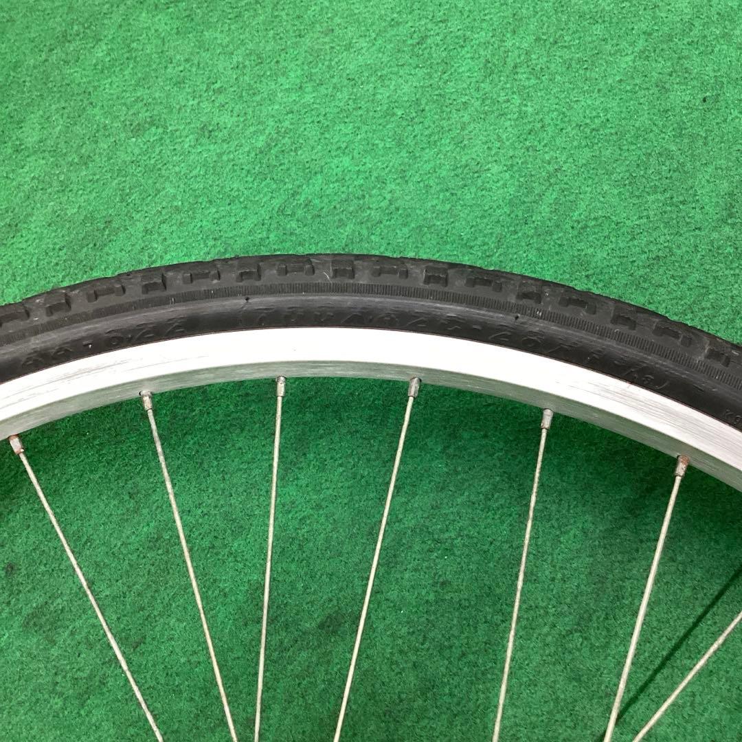 前ホイール　700x42c　ハブダイナモ　フロント　前　ON　自転車　タイヤ付