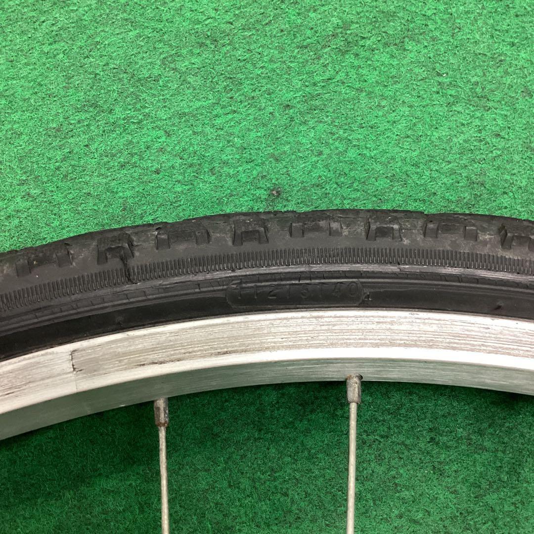 前ホイール　700x42c　ハブダイナモ　フロント　前　ON　自転車　タイヤ付