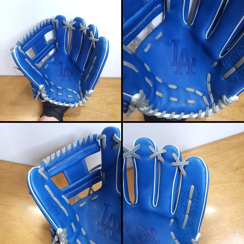 ローリングス LAドジャース MLBチームロゴグラブ 美品 内野用 軟式グローブ