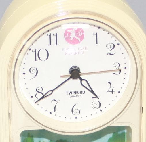 からくり 置時計 TWINBIRD ゴルフシーン 時報オルゴール パペットランド