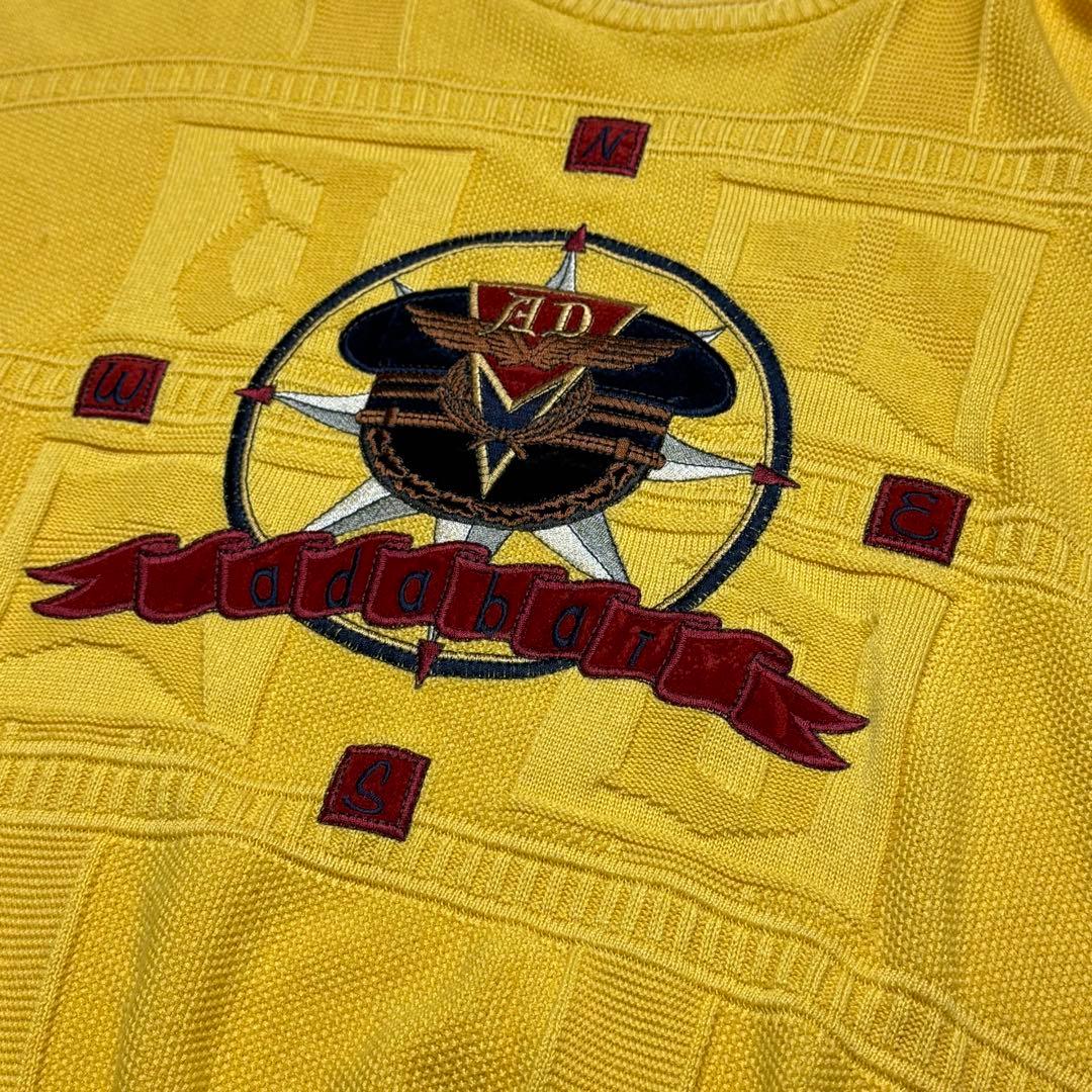 アダバット セーター ゴルフ コンパス 刺繍 LL 4 ヴィンテージ 日本製