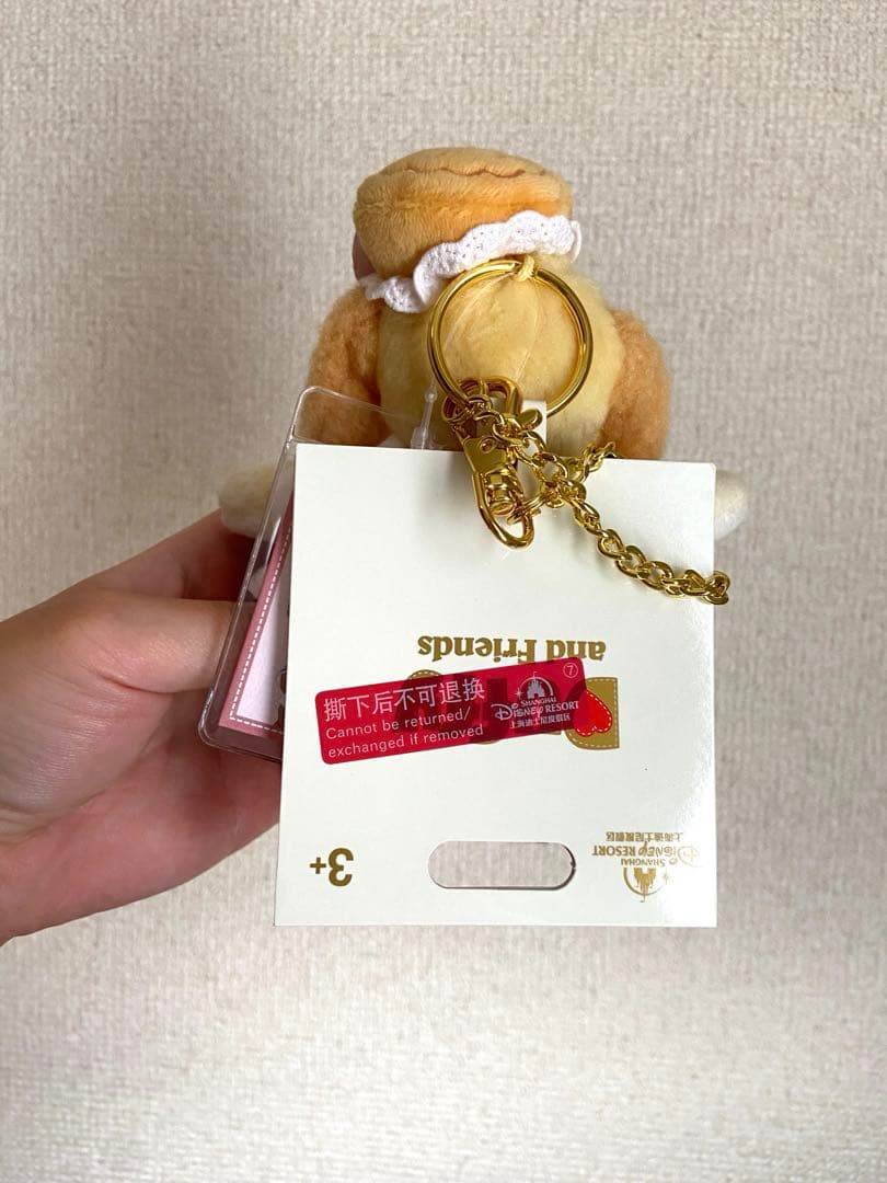 上海ディズニー　ホワイトチョコ　クッキーアン　キーホルダー