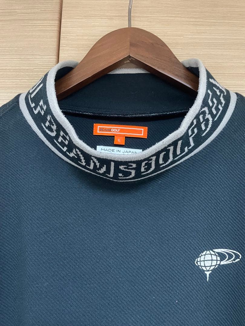 BEAMS GOLF メンズLサイズ ツイルジャージモックネックシャツ