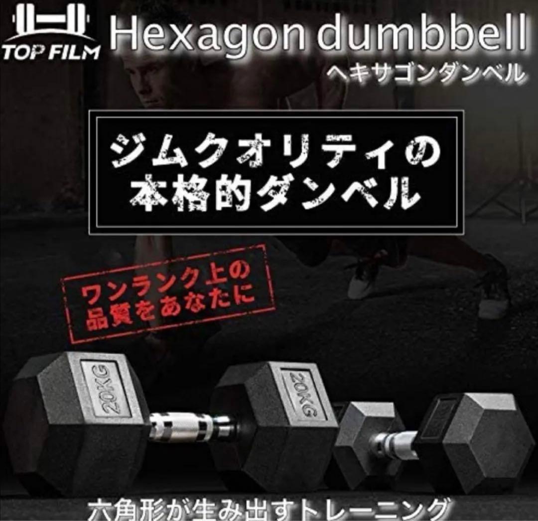 ダンベル 20kg X2個セット 合計40kg 六角 鉄アレイ在宅筋力トレーニン