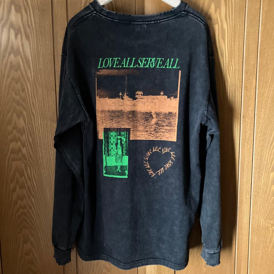 【Sサイズ】 藤井風さん LOVE ALL SERVE ALL ダメージロンT