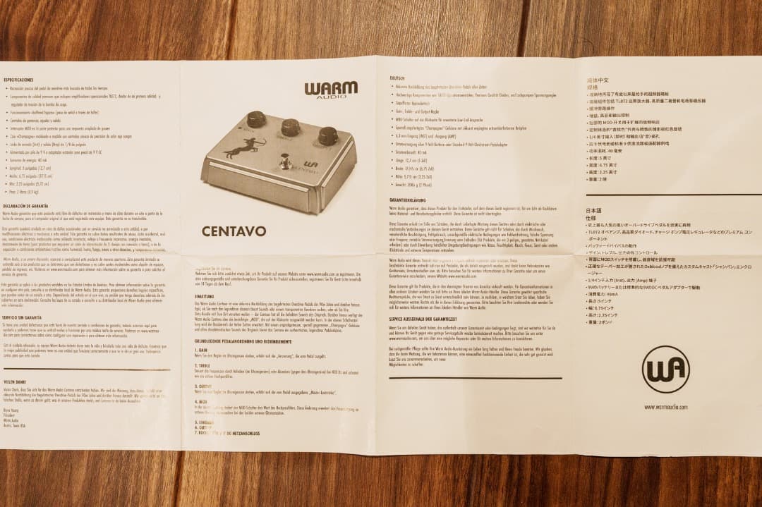 WARM AUDIO / Centavo （オーバードライブ）