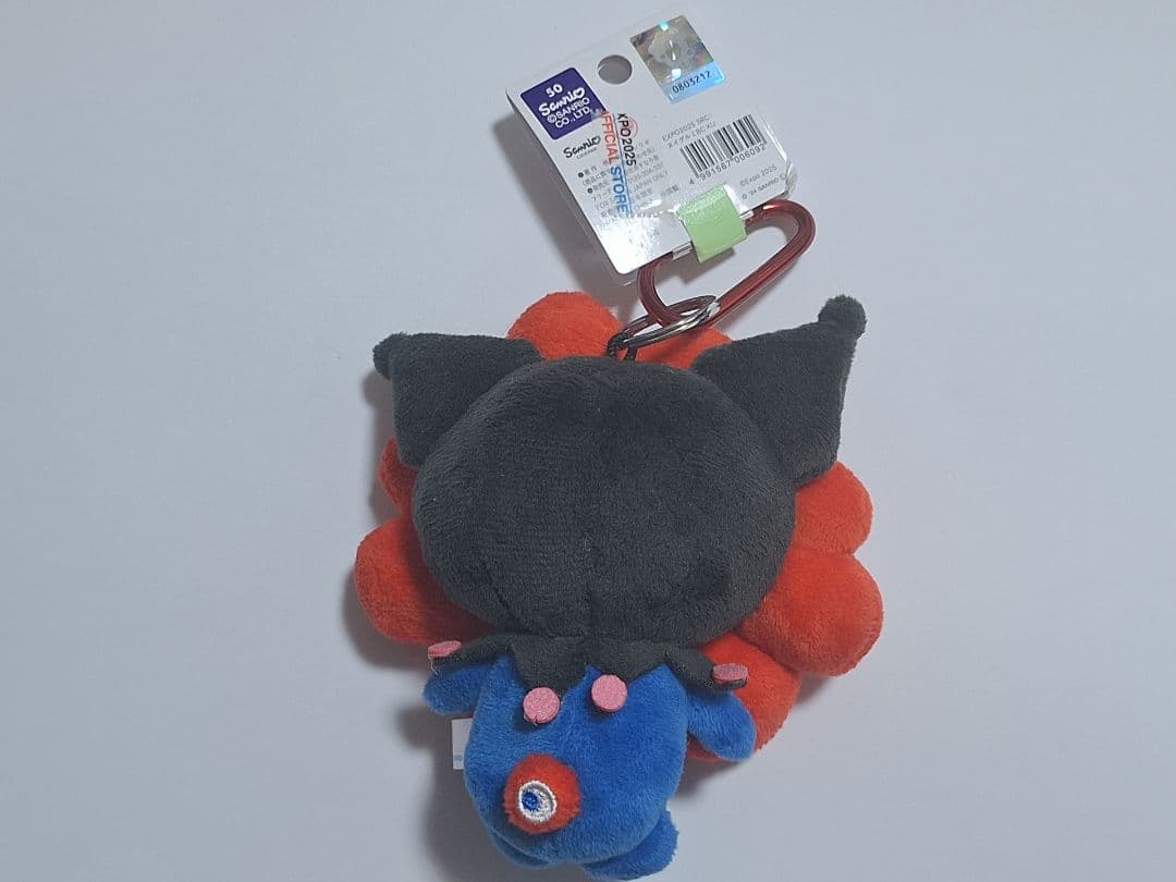 ミャクミャク×クロミ サンリオキャラクター ぬいぐるみ カラビナ付き