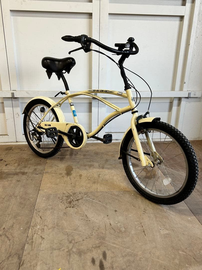 シティサイクル 20インチ SHIMANO 6段変速 クリーム