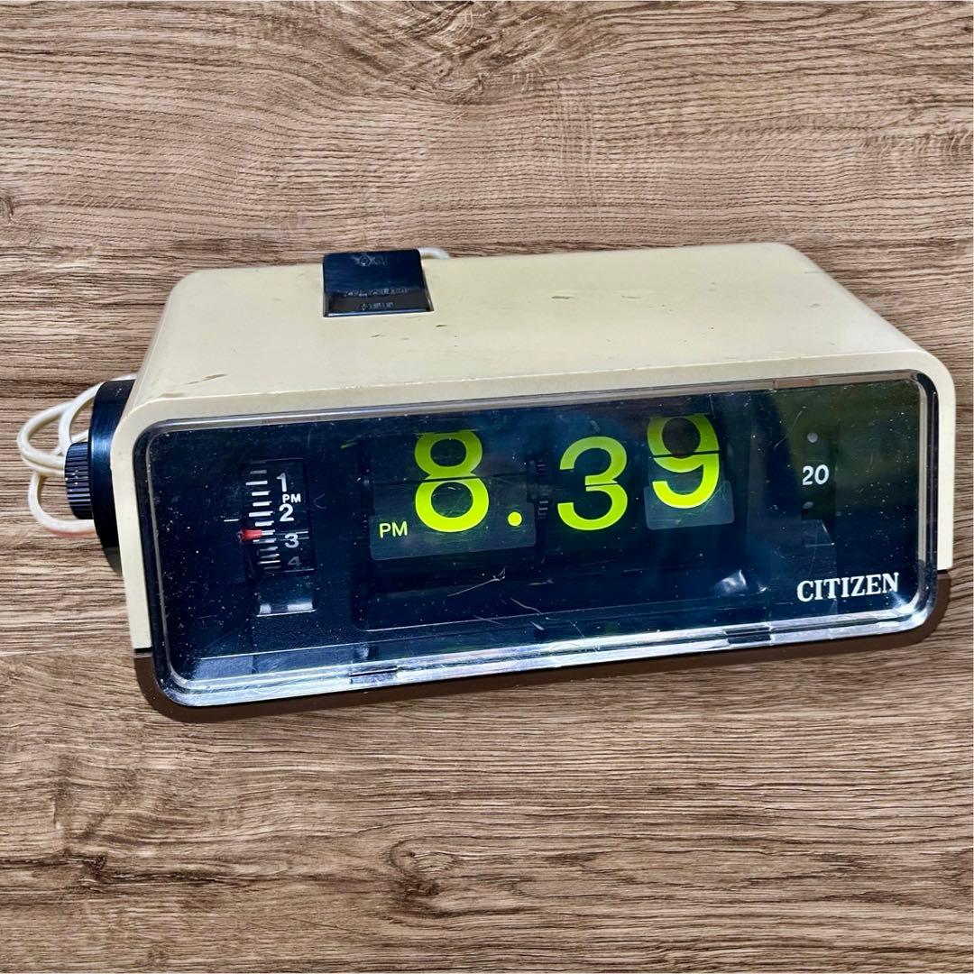 昭和レトロ　CITIZEN デジタル　パタパタ時計　リズム時計工業株式会社