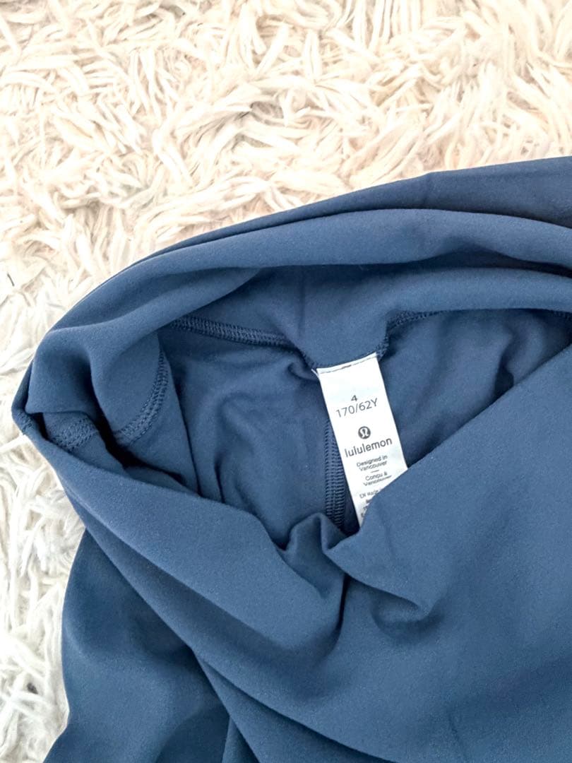 【美品】lululemon ヨガパンツ サイズ4 ネイビー ショッパー付き