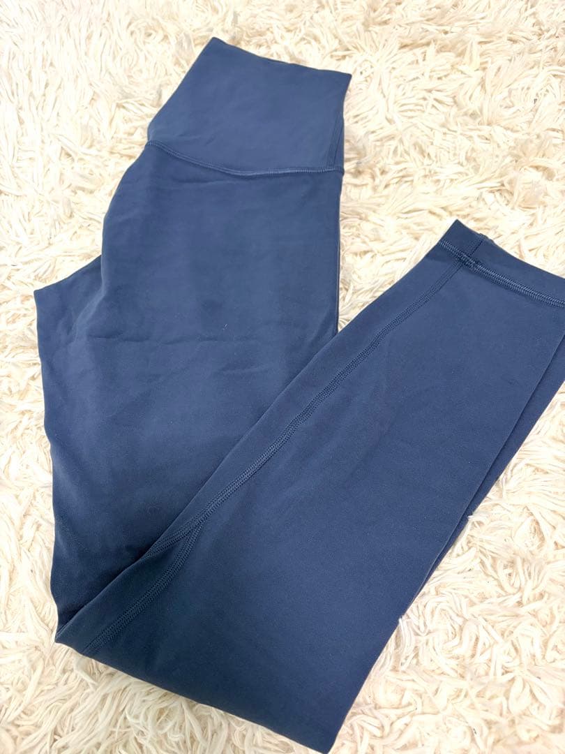 【美品】lululemon ヨガパンツ サイズ4 ネイビー ショッパー付き