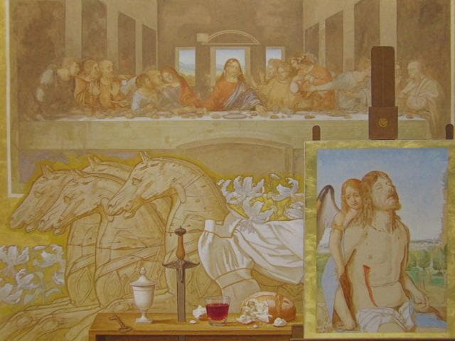 伊牟田經正、黙示、希少画集画、新品高級額・額装付、状態良好