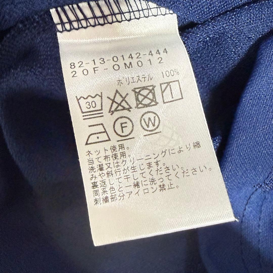 【ビームスゴルフ】美品 モックネック 長袖 総柄 ネイビー Sサイズ メンズ