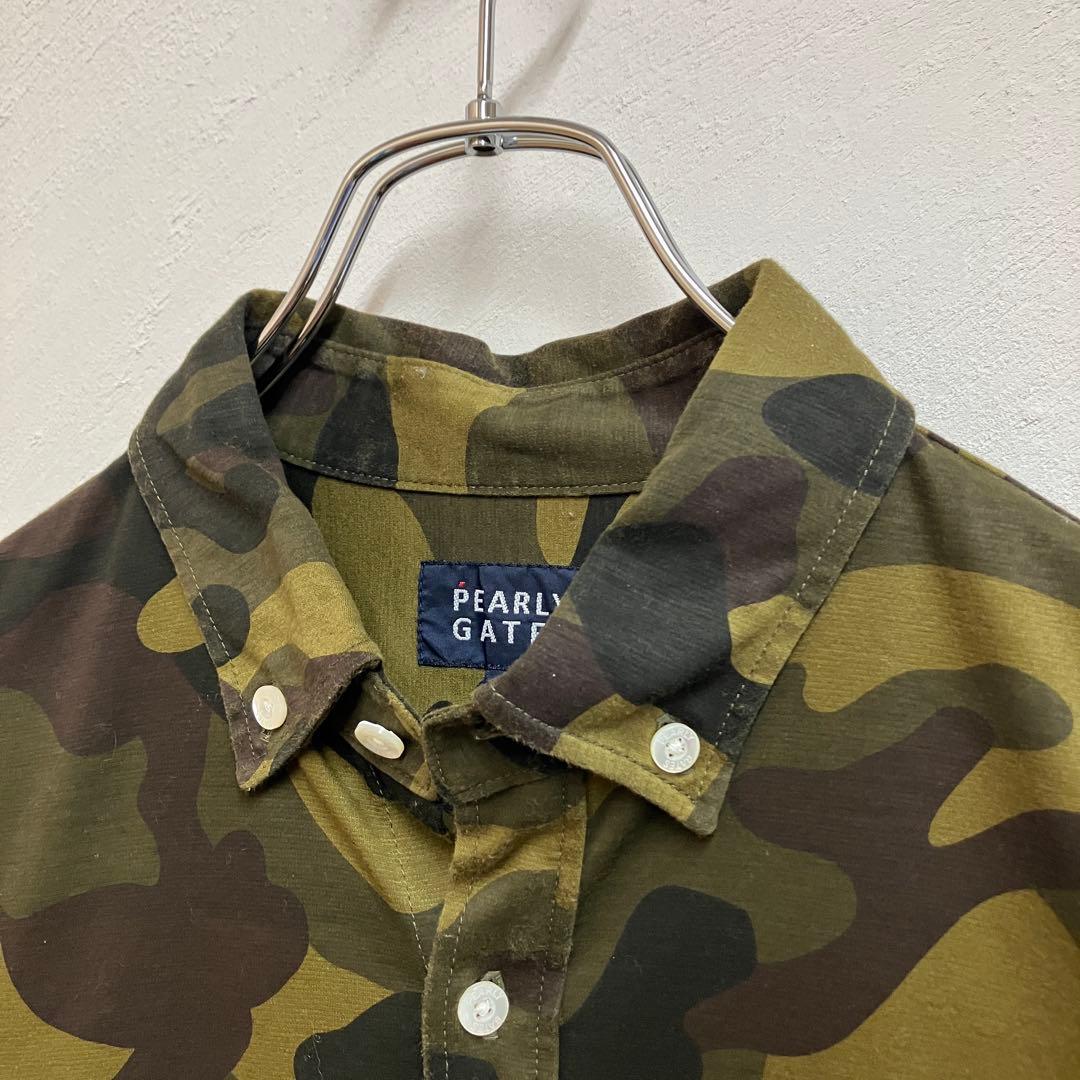美品 PEARLY GATES カモフラ BDシャツ 迷彩 パーリーゲイツ