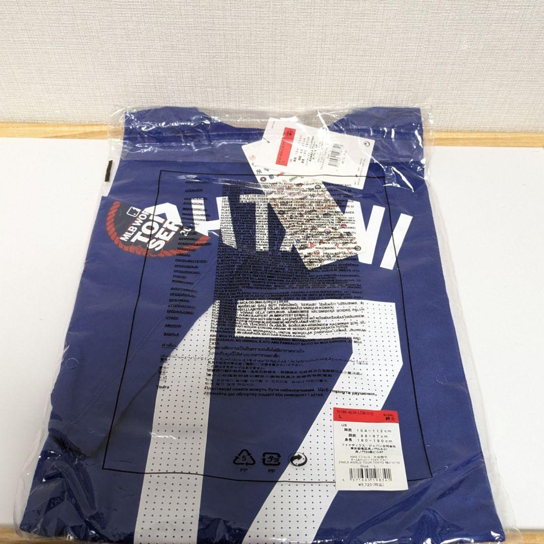 【L】東京シリーズ限定 袖パッチ付 ナイキ 大谷翔平 ナンバーTシャツ MLB