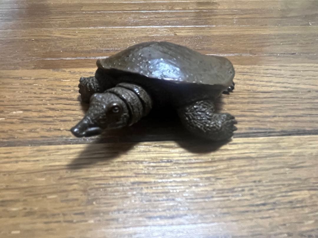 自在蟹　スッポン　置物　銘:安の介