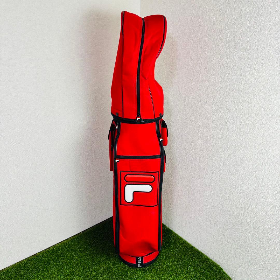 【人気モデル】FILA GOLF キャディバッグ 赤
