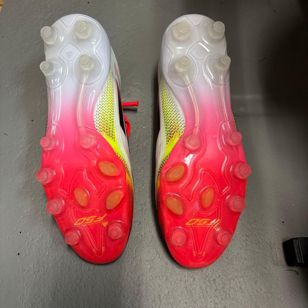 adidas F50 サッカーシューズ ホワイト/ピンク/イエロー