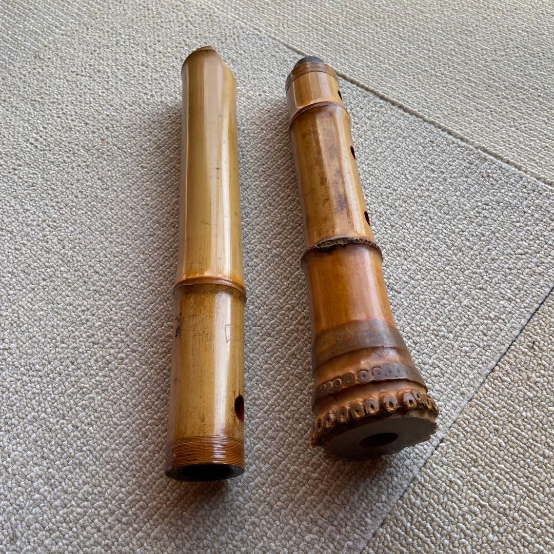 198 尺八　一尺七寸管　古京銘　名管