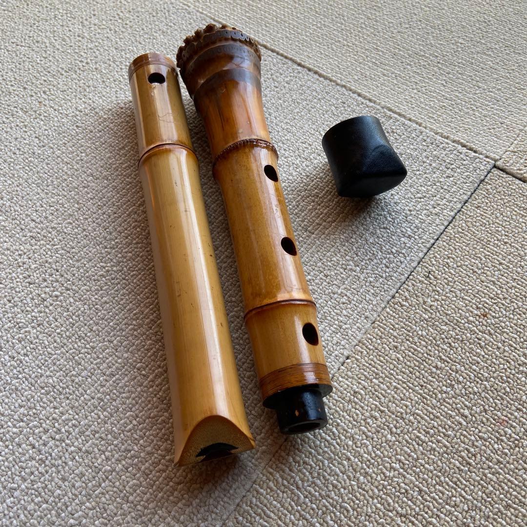 198 尺八　一尺七寸管　古京銘　名管