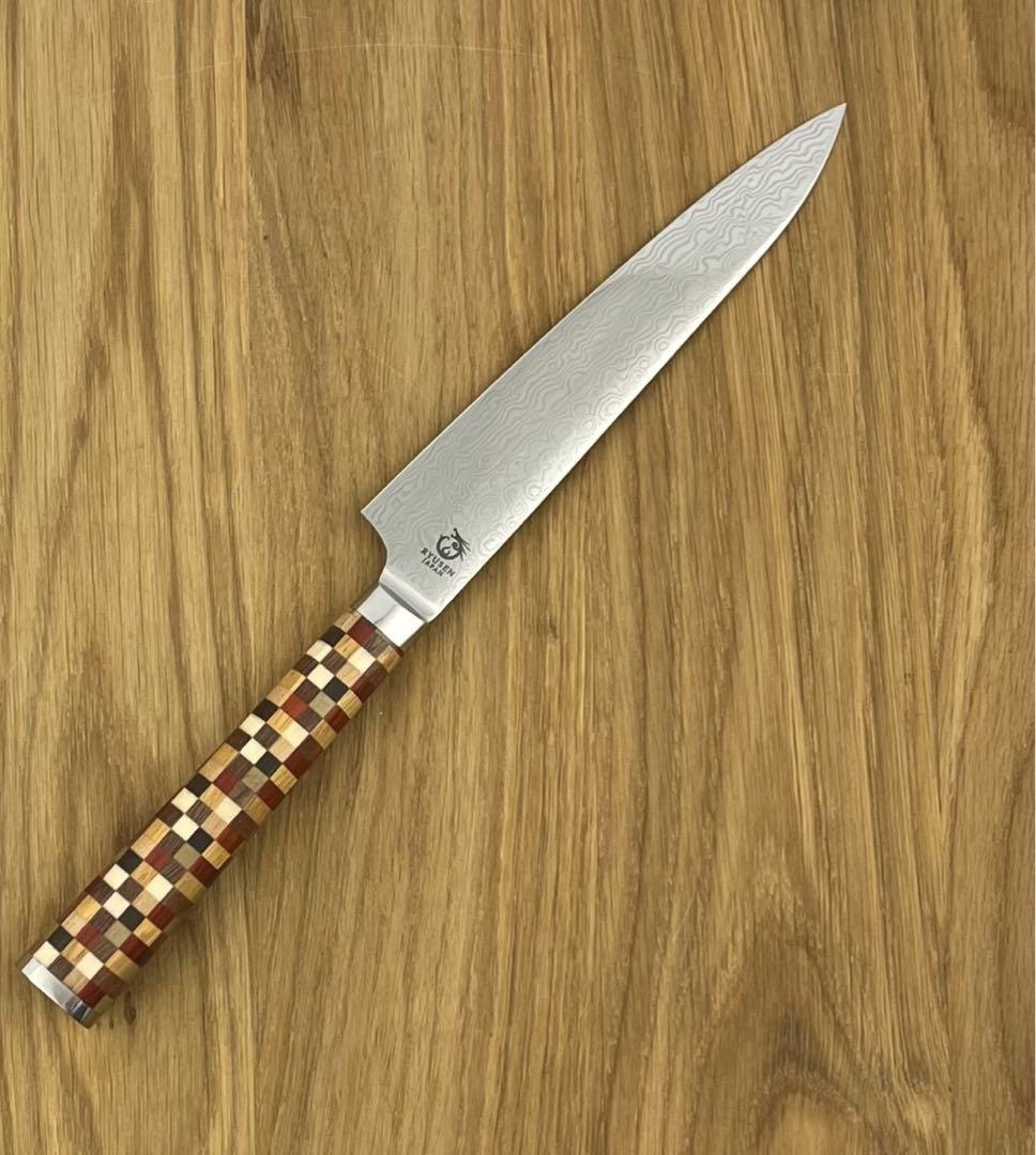 龍泉刃物　鳳炎龍　コアレスvg10 + vg2 ペティナイフ135 寄木ハンドル
