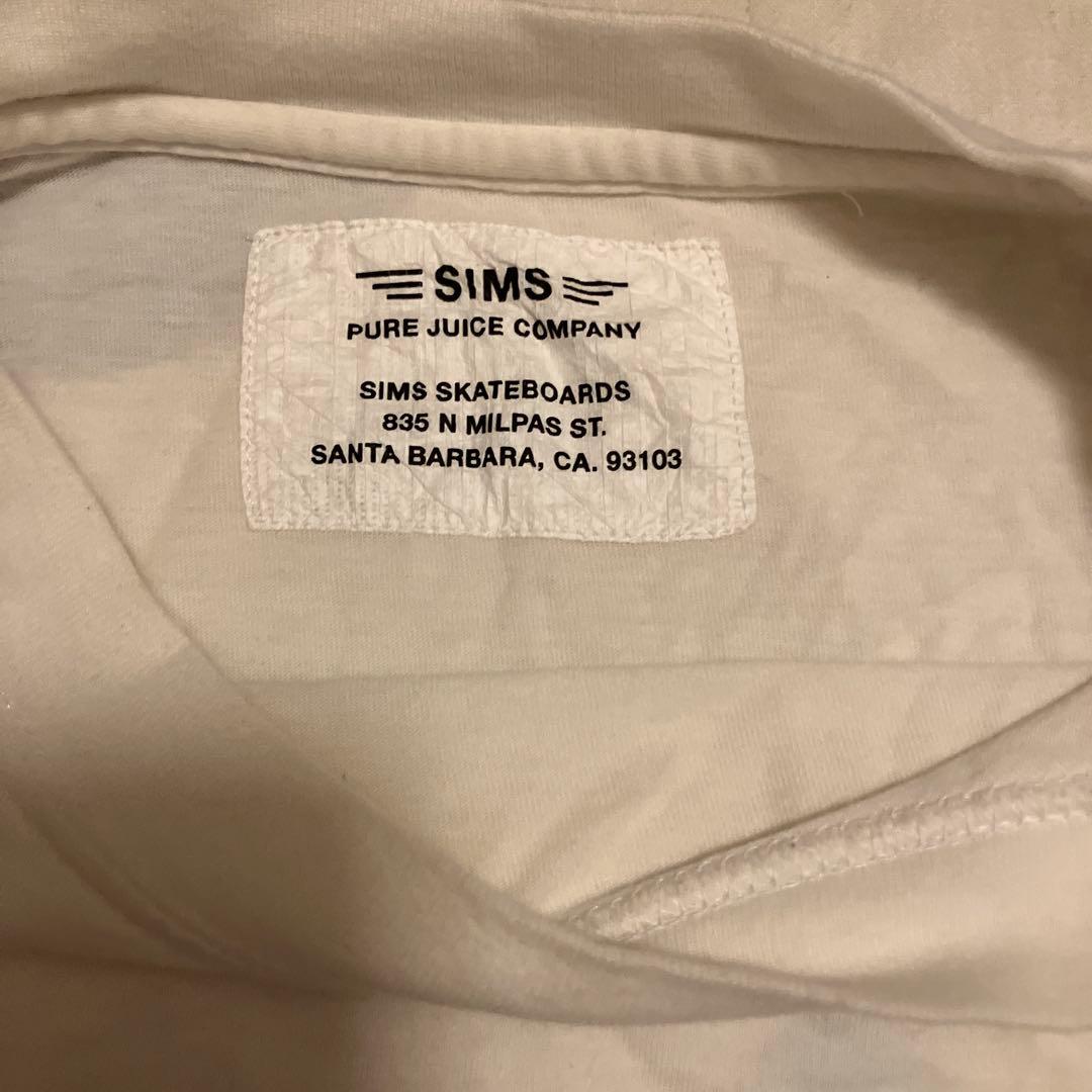 SIMS t shirt Skateboards シャツ ホワイト
